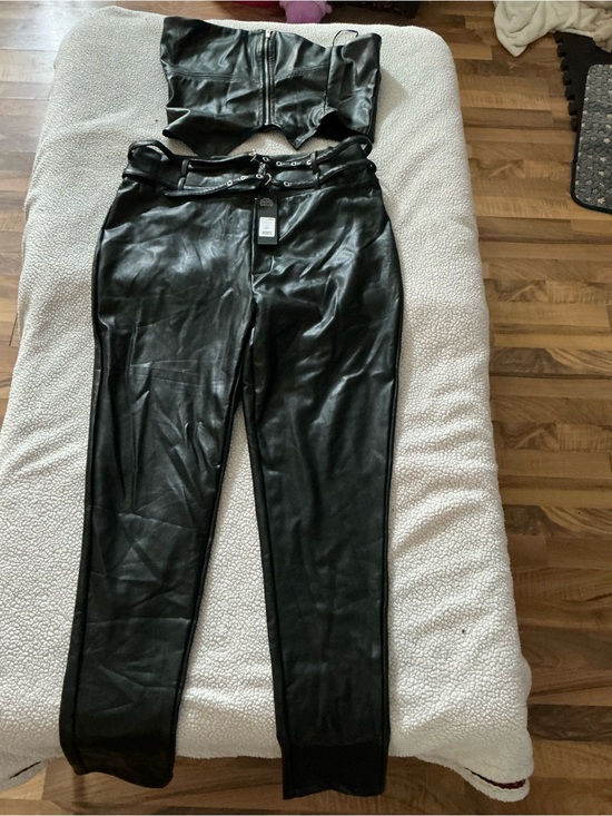 Fashion Nova Pants - Fashion Nova Black Faux Leather High-Waist Skinny Pants